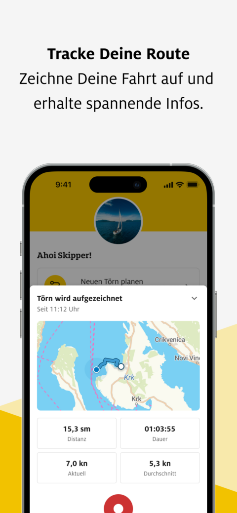 Das Routentracking der ADAC Skipper App