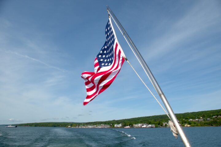 US Flagge am Boot