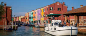 Burano mit dem Hausboot