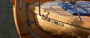 Holz Segelboot Detail