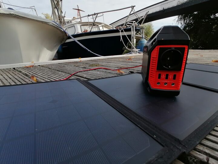 Solarpanel und Powerbank