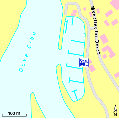 Karte Marina Hafengemeinschaft Moorfleeter Deich