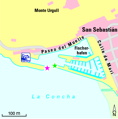 Karte Marina Real Club Nautico de San Sebastián