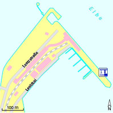 Karte Marina Amerikahafen