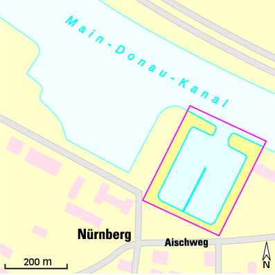 Karte Marina 1. Motor-Yacht-Club Nürnberg e.V.