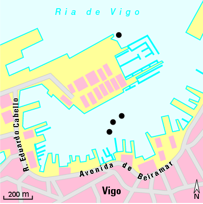 Karte Marina Club Náutico Liceo de Bouzas