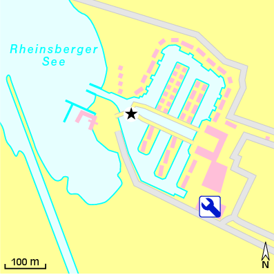 Karte Marina Hafendorf Rheinsberg