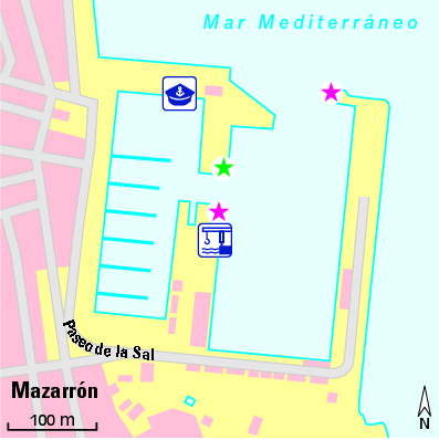 Karte Marina Puerto Deportivo de Mazarrón