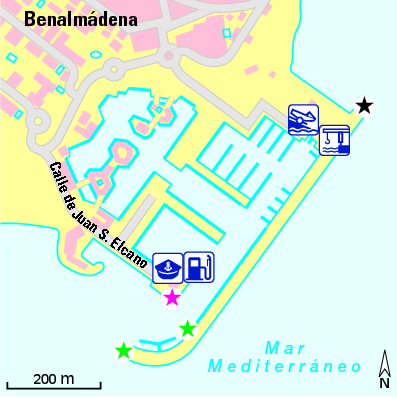 Karte Marina Puerto Deportivo de Benálmadena