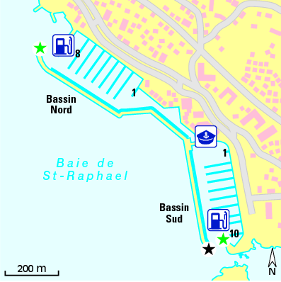 Karte Marina Port de Santa-Lucia