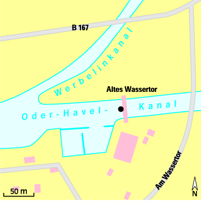 Karte Marina Marienhafen am Werbelliner Kreuz