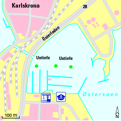 Karte Marina Karlskrona Gästhamn
