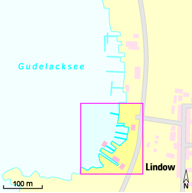 Karte Marina Yachthafen Lindow