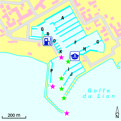 Karte Marina Port de La Grande-Motte