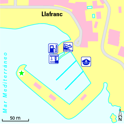 Karte Marina Club Náutico de Llafranc