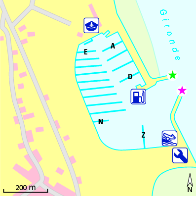 Karte Marina Port Médoc