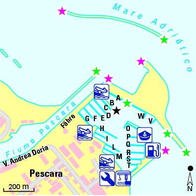Karte Marina Marina di Pescara