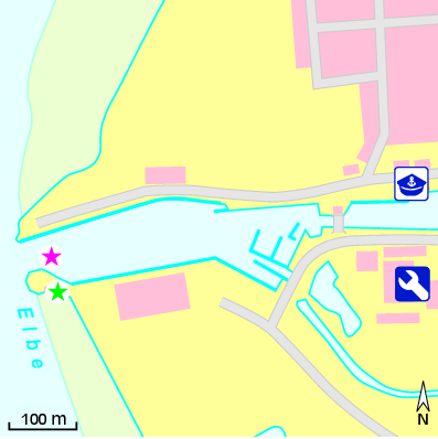 Karte Marina Seglervereinigung Glückstadt