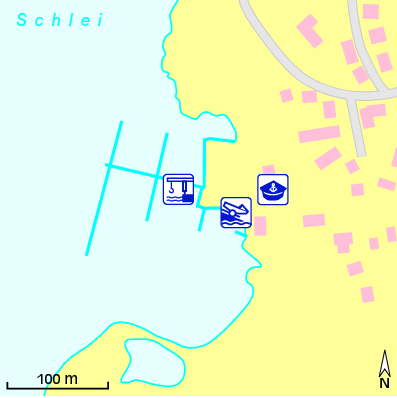 Karte Marina Schleihafen Kopperby