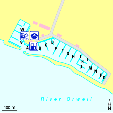 Karte Marina Suffolk Yacht Harbour