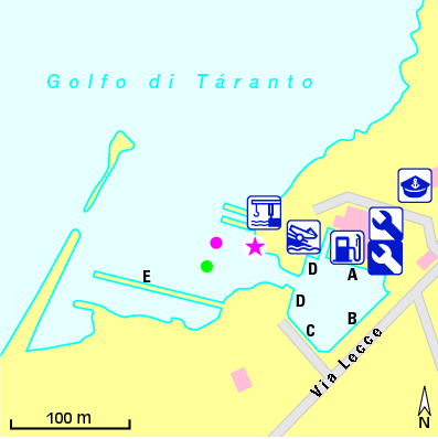 Karte Marina Porto Gaio