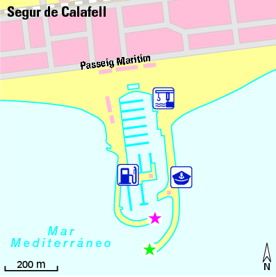 Karte Marina Port Segur-Calafell