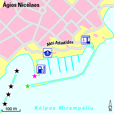 Karte Marina Marina of Agios Nikolaos