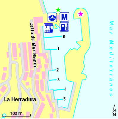 Karte Marina Puerto Deportivo Marina del Este