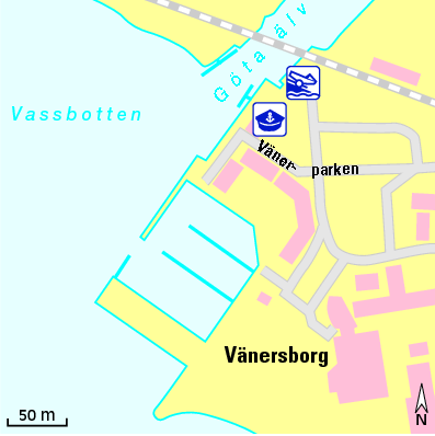 Karte Marina Vänersborgs Gästhamn
