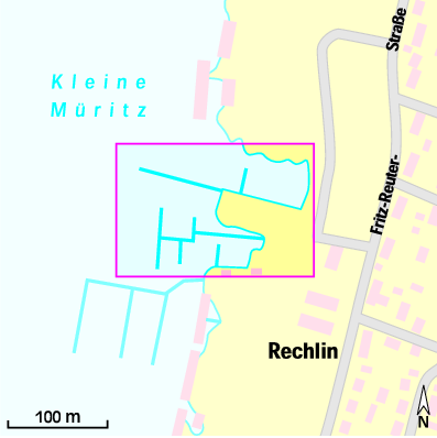 Karte Marina Müritz-Segel-Verein Rechlin e.V.