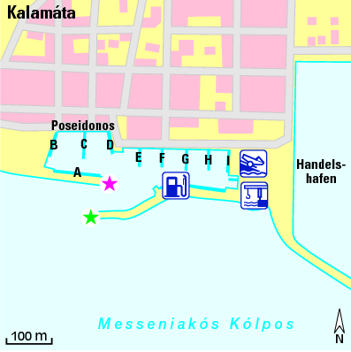 Karte Marina Kalamáta Marina