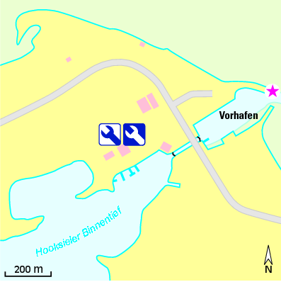 Karte Marina Werft Hooksiel