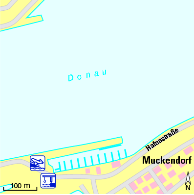 Karte Marina Yachthafen Muckendorf