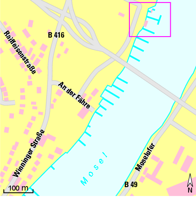 Karte Marina Segel- und Motor-Yacht-Club Koblenz e.V.