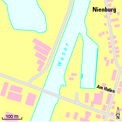 Karte Marina Kanu-Club Nienburg/Weser e.V.