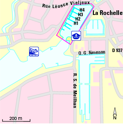 Karte Marina Vieux-Port de La Rochelle