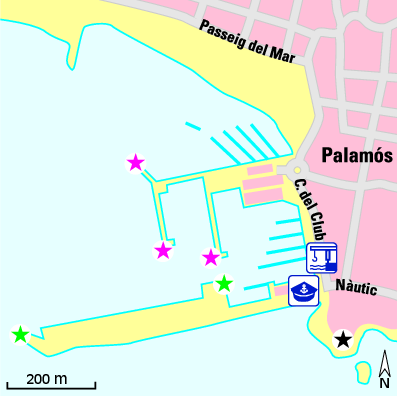 Karte Marina Club Nàutic Costa Brava