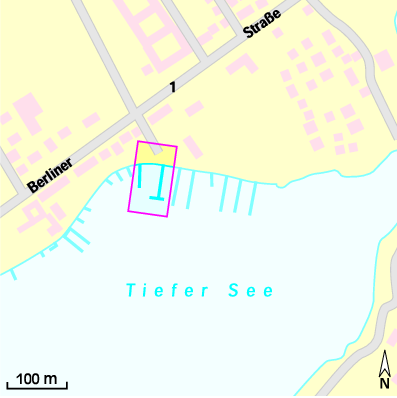 Karte Marina NIXE-Yachthafen Potsdam