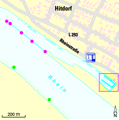 Karte Marina Yachthafen Hitdorf