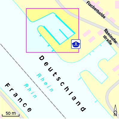 Karte Marina Motorboot- und Yachtclub Breisach