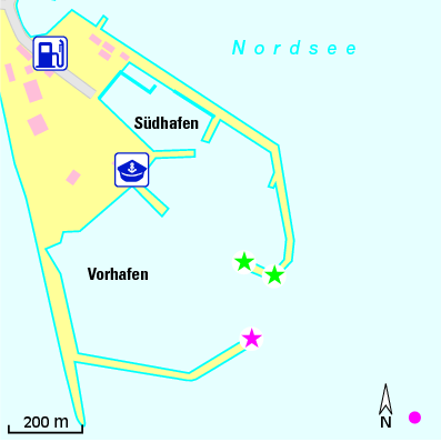Karte Marina Schutz- und Sicherheitshafen des Bundes – Helgoland