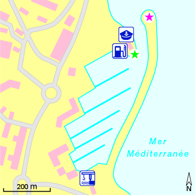 Karte Marina Port Toga