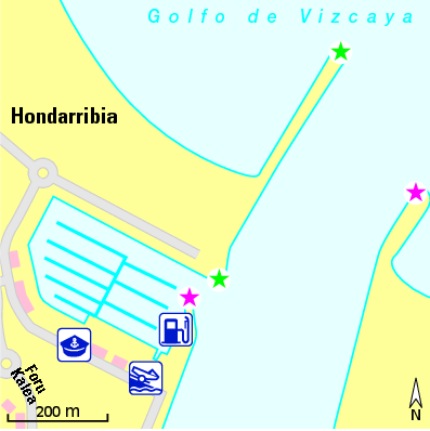 Karte Marina Puerto Deportivo de Hondarribia