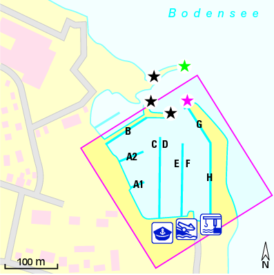 Karte Marina Gemeindehafen Romanshorn