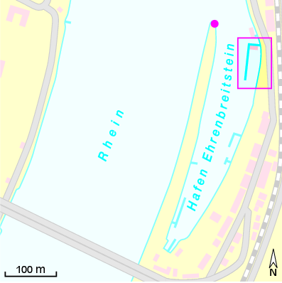 Karte Marina Rhein-Marina Kaiser Wilhelm