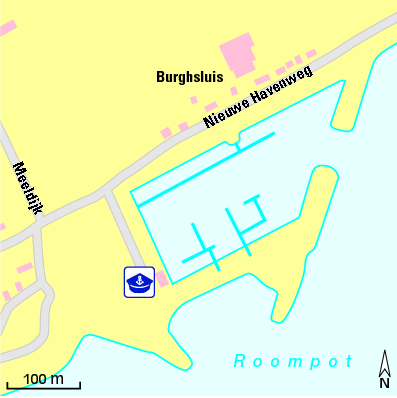 Karte Marina Watersportvereniging Burgsluis