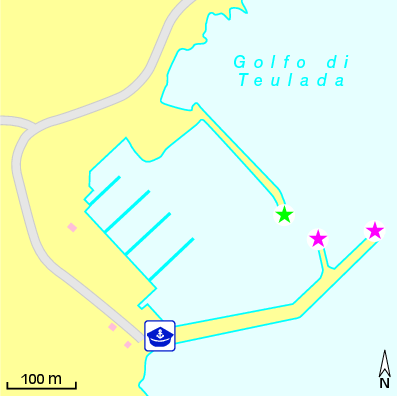 Karte Marina Marina Porto Teulada