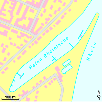 Karte Marina Yacht-Club Rheinlache e.V.