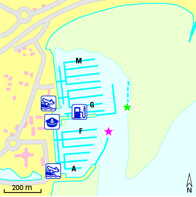 Karte Marina Marina du Moulin Blanc