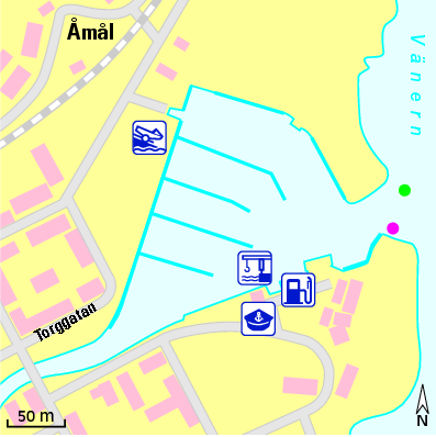 Karte Marina Åmåls Gästhamn